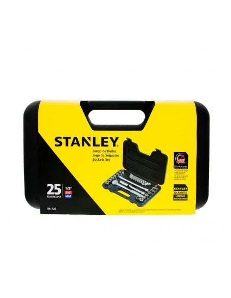 JUEGO LLAVES Y DADOS 1/2" DE 25 PIEZAS