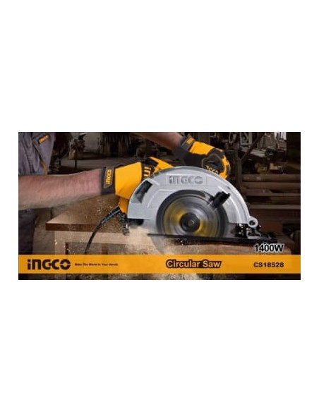 SIERRA CIRCULAR INGCO INDUSTRIAL 1400W 7 1/4" + DISCO