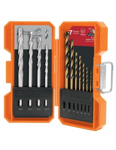 JUEGO DE BROCAS PARA METAL Y CONCRETO 11 PIEZAS...