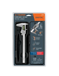 CALIBRADOR DIGITAL TRUPER DE 6", MILIMETRICO Y PULGADA