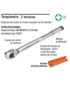 TORQUÍMETRO PROFESIONAL 1/2" TRUPER