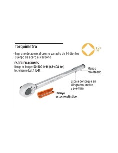 TORQUÍMETRO PROFESIONAL 3/4" TRUPER