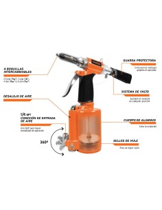 REMACHADORA NEUMÁTICA 3/16" TRUPER