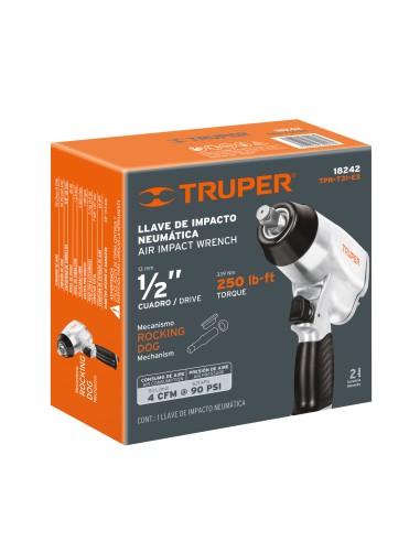 PISTOLA DE IMPACTO NEUMATICA DE 1/2" TRUPER