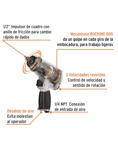 PISTOLA DE IMPACTO NEUMATICA DE 1/2" TRUPER 2