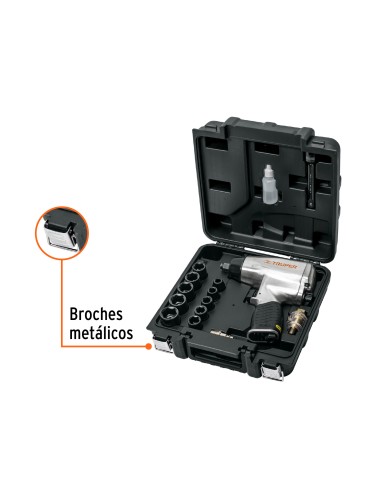 KIT PISTOLA NEUMÁTICA DE IMPACTO 1/2" TRUPER