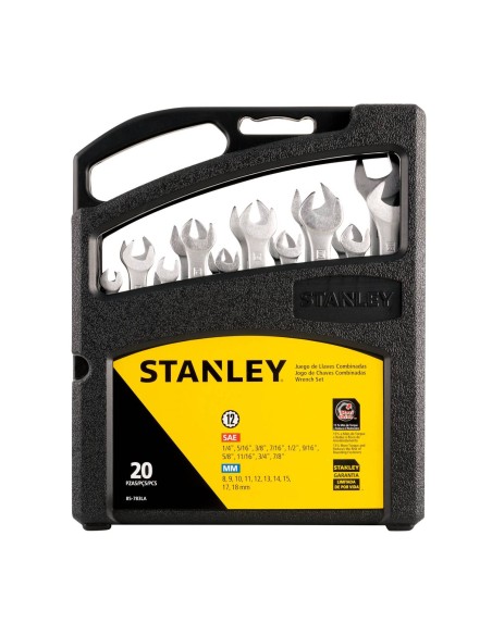 JUEGO LLAVES COMBINADAS 20 PIEZAS STANLEY