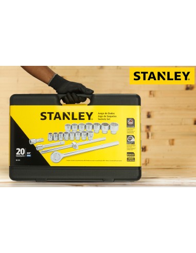 JUEGO DE DADOS ENCASTRE 3/4" (22-50mm) STANLEY