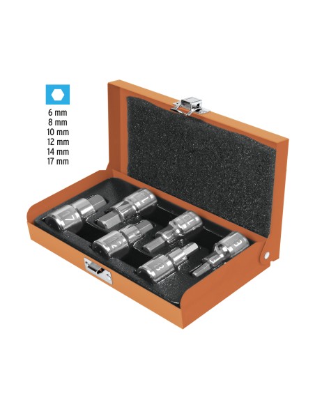 JUEGO DE DADOS PUNTA HEXAGONAL - ALLEN ENCASTRE 1/2"