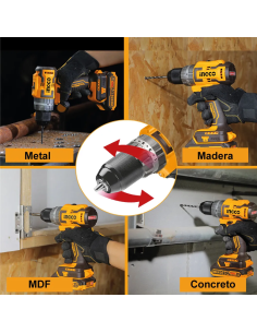 TALADRO PERCUTOR INALAMBRICO BRUSHLESS 20V INGCO 2